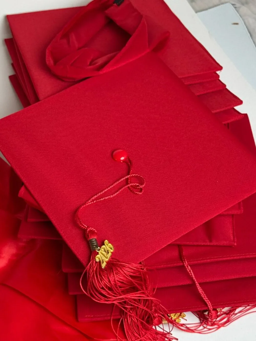 🎓12 Pairs/24 Pcs Child Size Preschool Graduation Cap and Stole Set Kindergarten